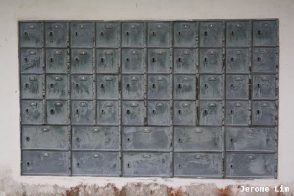 PO Boxes at the disused Post Office.