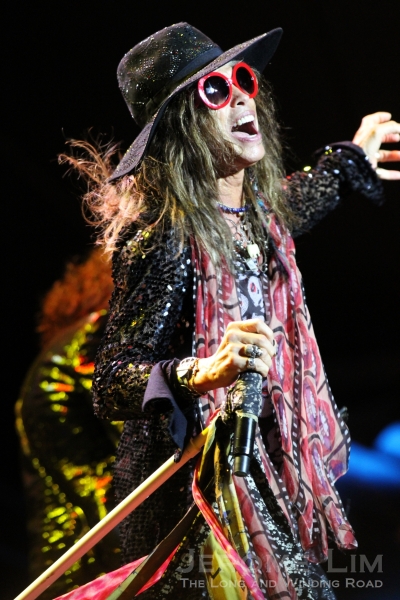 Steven Tyler exhibited the energy levels of a hyperactive six year old.