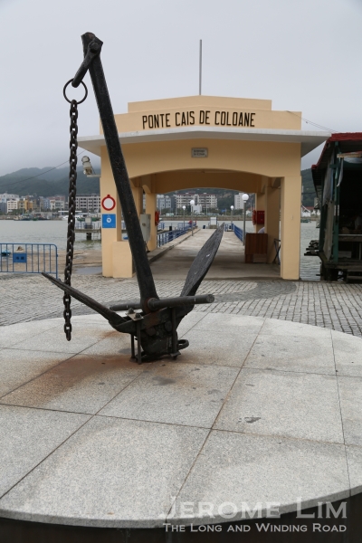 An anchor mounted on a pedestal near the Coloane Pier provides a link to the village's maritime past.
