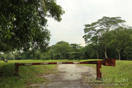 The end of the road - Jalan Ulu Sembawang used to continue into the Mandai area toward Lorong Gambas.