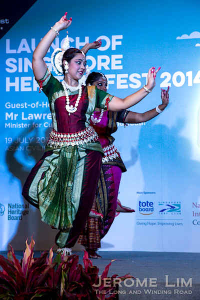 A cultural performance at the launch of Singapore HeritageFest2014.