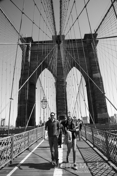 The Brooklyn Bridge.
