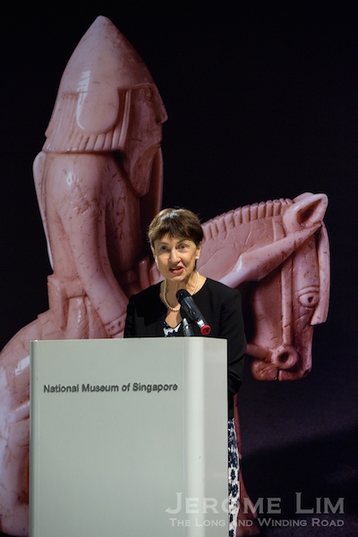 Ms. Jane Portal, Keeper of the Department of Asia, British Museum at the opening of the exhibition.